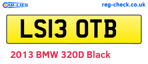 LS13OTB are the vehicle registration plates.