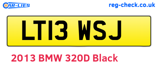 LT13WSJ are the vehicle registration plates.