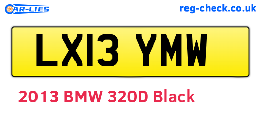 LX13YMW are the vehicle registration plates.
