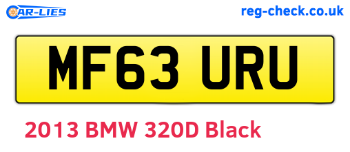 MF63URU are the vehicle registration plates.