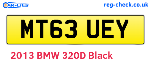 MT63UEY are the vehicle registration plates.