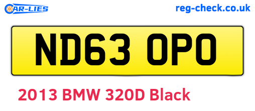 ND63OPO are the vehicle registration plates.