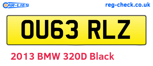 OU63RLZ are the vehicle registration plates.
