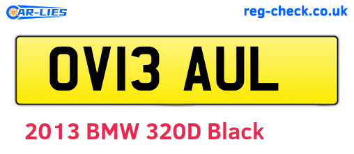 OV13AUL are the vehicle registration plates.