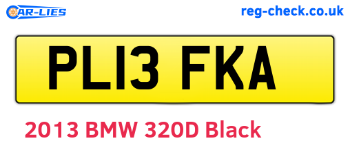 PL13FKA are the vehicle registration plates.