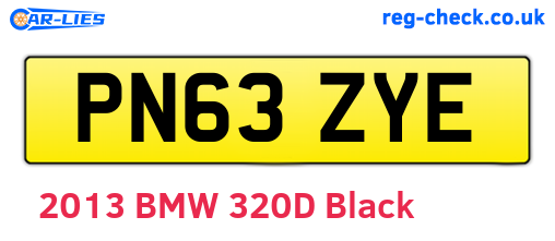PN63ZYE are the vehicle registration plates.