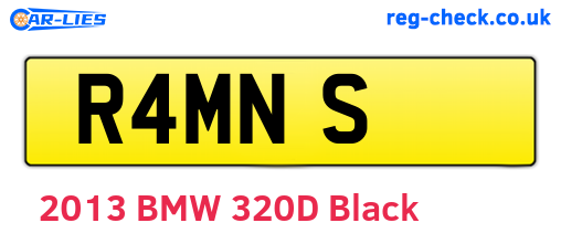 R4MNS are the vehicle registration plates.