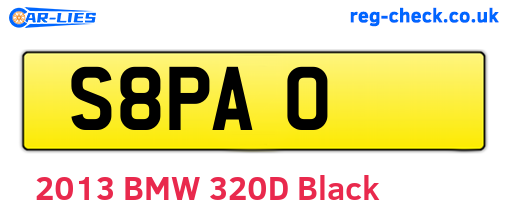 S8PAO are the vehicle registration plates.
