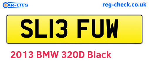 SL13FUW are the vehicle registration plates.