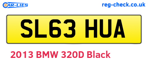 SL63HUA are the vehicle registration plates.