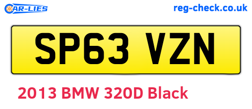 SP63VZN are the vehicle registration plates.