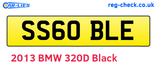 SS60BLE are the vehicle registration plates.