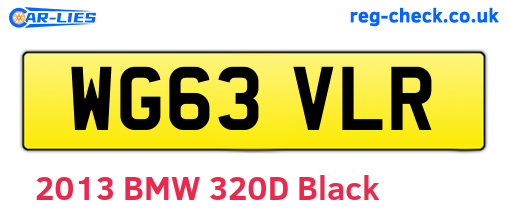 WG63VLR are the vehicle registration plates.