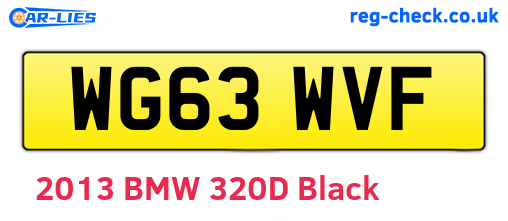 WG63WVF are the vehicle registration plates.
