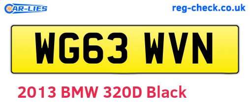 WG63WVN are the vehicle registration plates.