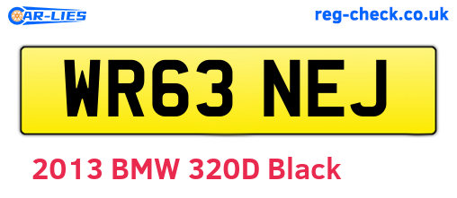 WR63NEJ are the vehicle registration plates.