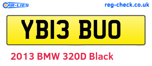 YB13BUO are the vehicle registration plates.
