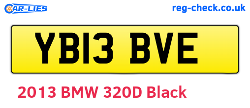 YB13BVE are the vehicle registration plates.