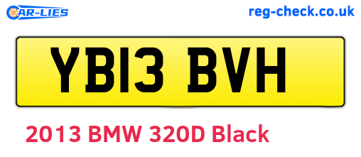 YB13BVH are the vehicle registration plates.