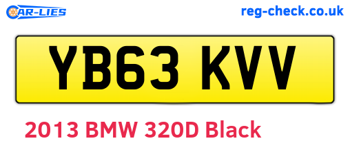 YB63KVV are the vehicle registration plates.
