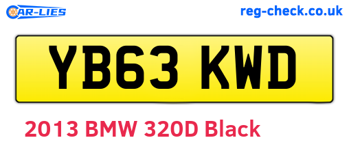 YB63KWD are the vehicle registration plates.