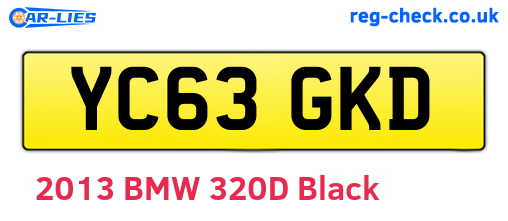 YC63GKD are the vehicle registration plates.