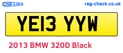 YE13YYW are the vehicle registration plates.