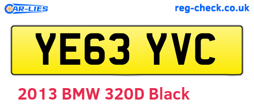 YE63YVC are the vehicle registration plates.
