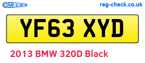 YF63XYD are the vehicle registration plates.