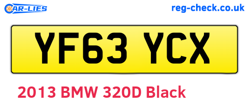 YF63YCX are the vehicle registration plates.