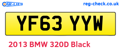YF63YYW are the vehicle registration plates.