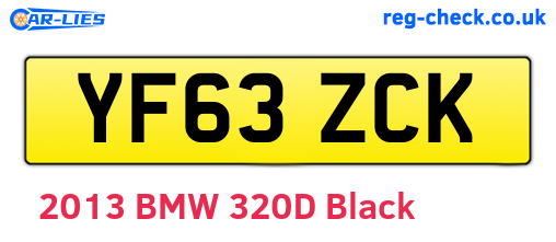 YF63ZCK are the vehicle registration plates.