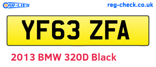 YF63ZFA are the vehicle registration plates.