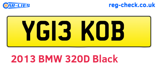 YG13KOB are the vehicle registration plates.