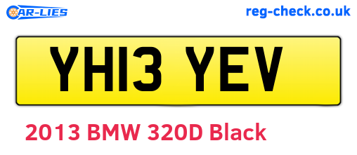 YH13YEV are the vehicle registration plates.