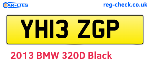 YH13ZGP are the vehicle registration plates.
