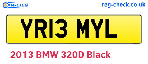 YR13MYL are the vehicle registration plates.