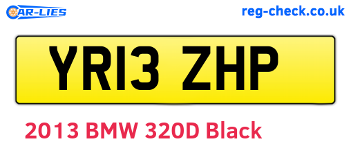 YR13ZHP are the vehicle registration plates.