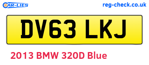 DV63LKJ are the vehicle registration plates.
