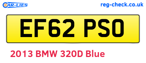 EF62PSO are the vehicle registration plates.