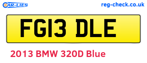 FG13DLE are the vehicle registration plates.