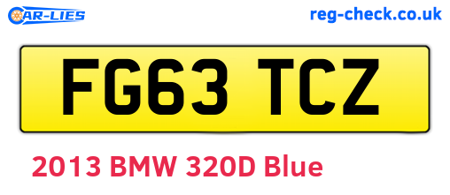 FG63TCZ are the vehicle registration plates.