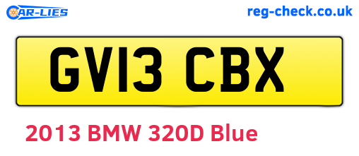 GV13CBX are the vehicle registration plates.