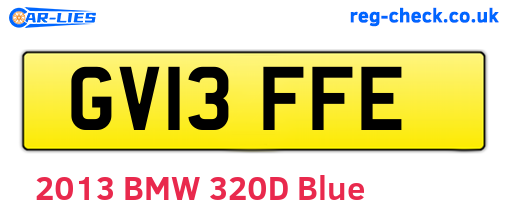 GV13FFE are the vehicle registration plates.