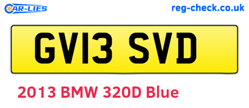 GV13SVD are the vehicle registration plates.