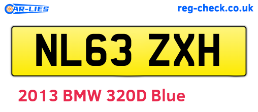 NL63ZXH are the vehicle registration plates.