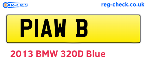 P1AWB are the vehicle registration plates.