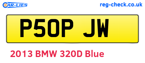 P50PJW are the vehicle registration plates.
