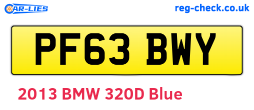 PF63BWY are the vehicle registration plates.