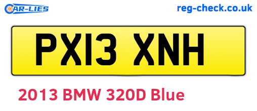 PX13XNH are the vehicle registration plates.